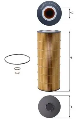 Filtro de aceite MAHLE OX168D