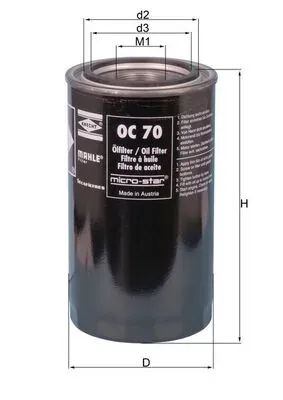 Filtro de aceite OC70 Mahle Original
