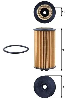 Filtro de aceite OX978D Mahle Original