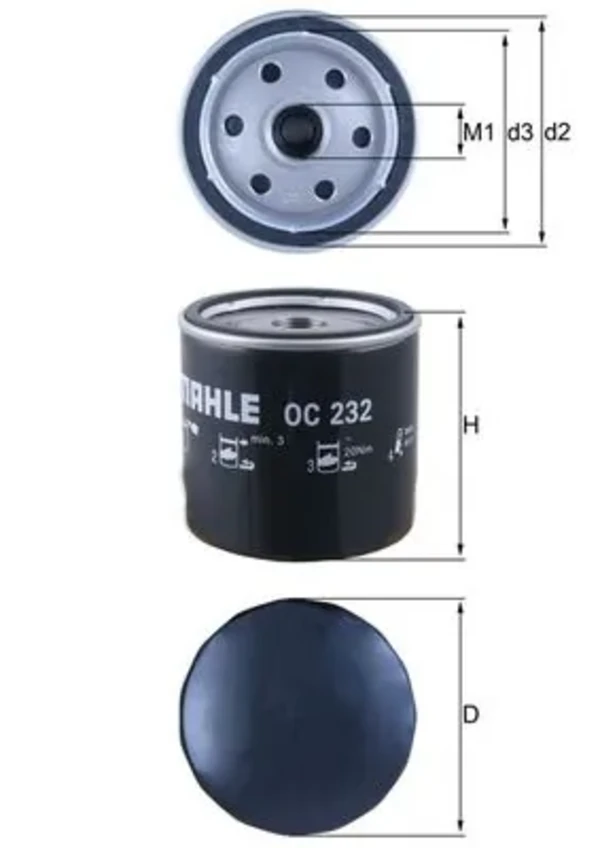 OC232 Mahle Original filtro de aceite