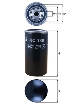 Filtro de combustible KC188 Mahle Original