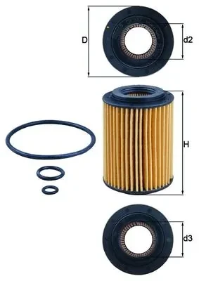 OX347D Mahle Original filtro de aceite