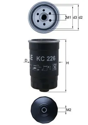 Filtro de combustible MAHLE KC226