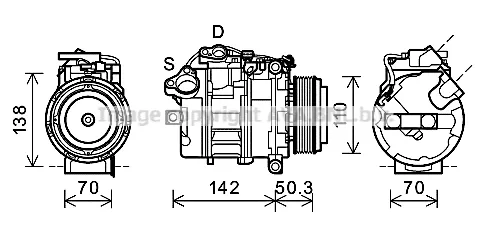 Compresor de aire acondicionado BMW X5 E70