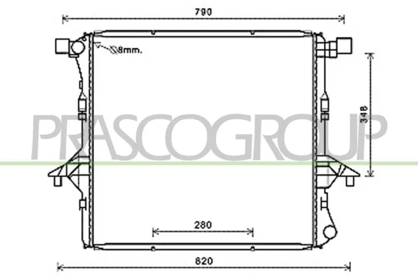 Radiador Volkswagen AMAROK 2HA, 2HB, S1B, S6B, S7A, S7B