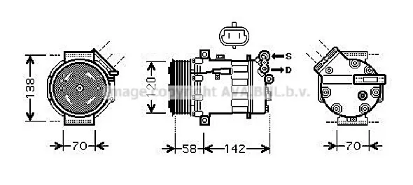 Compresor de aire acondicionado Opel Vectra C GTS
