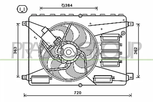 Ventilador del motor Ford Kuga I