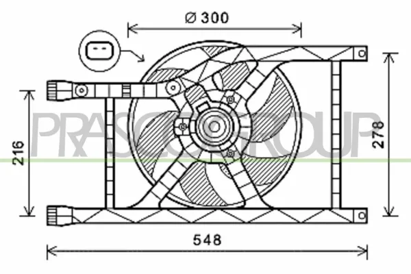 Ventilador del motor Fiat 500 312