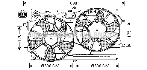 Ventilador de radiador 35959057 AND
