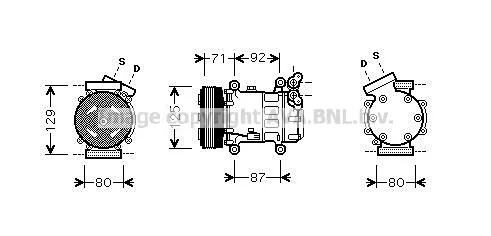 Compresor de aire acondicionado Renault Kangoo II