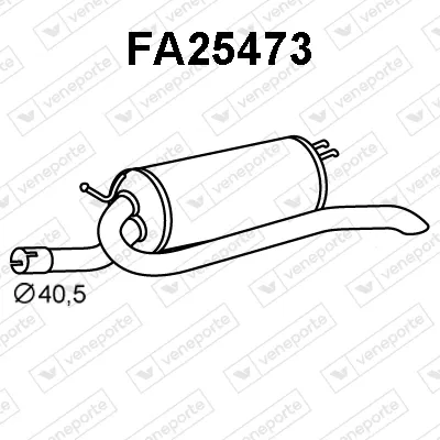 Silenciador trasero FA25473 Veneporte