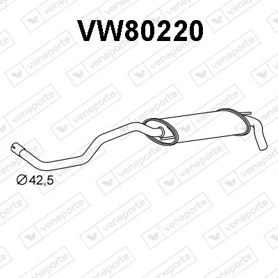 Silenciador trasero VW80220 Veneporte