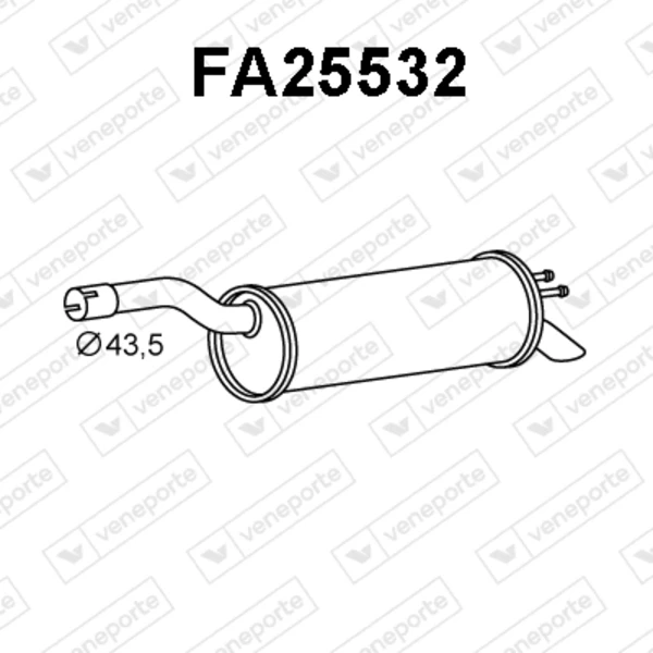 Silenciador posterior FA25532 Veneporte