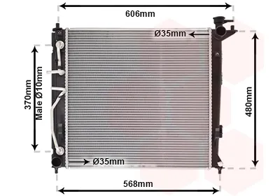 Radiador 82002282 VAN Wezel