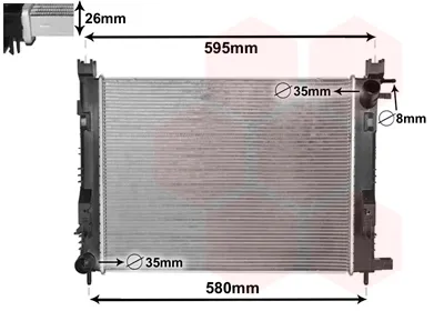 Radiador 15002008 VAN Wezel