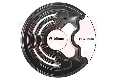 Protector de disco de freno trasero izquierdo 3794373 VAN Wezel