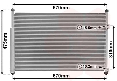 Condensador aire acondicionado 52005108 VAN Wezel
