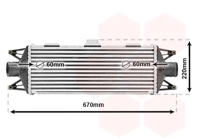 Intercooler 28004045 VAN Wezel