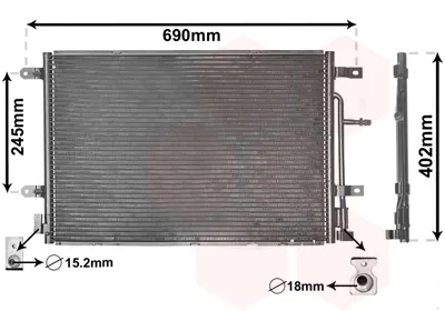 Condensador aire acondicionado 03005238 VAN Wezel