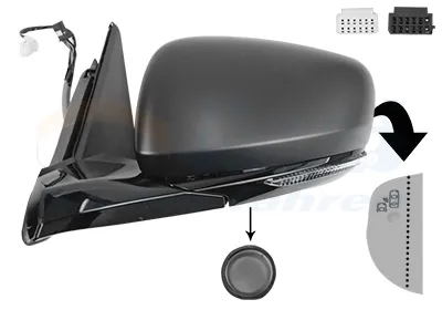 Espejo de retrovisor izquierdo 4317827 VAN Wezel