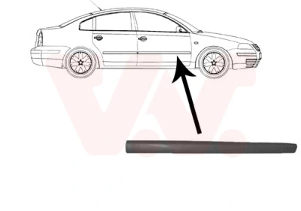 Moldura de puerta delantera derecha superior VAN WEZEL 5836424