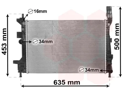 Radiador 18002578 VAN Wezel