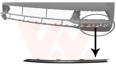 Moldura de parachoques delantera izquierda 5742581 VAN Wezel
