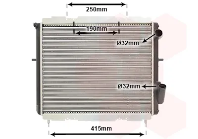 Radiador 43002128 VAN Wezel