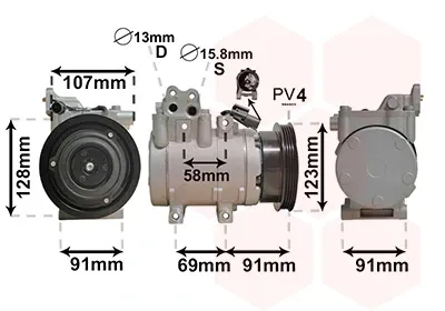 Compresor de aire acondicionado 8200K161 VAN Wezel