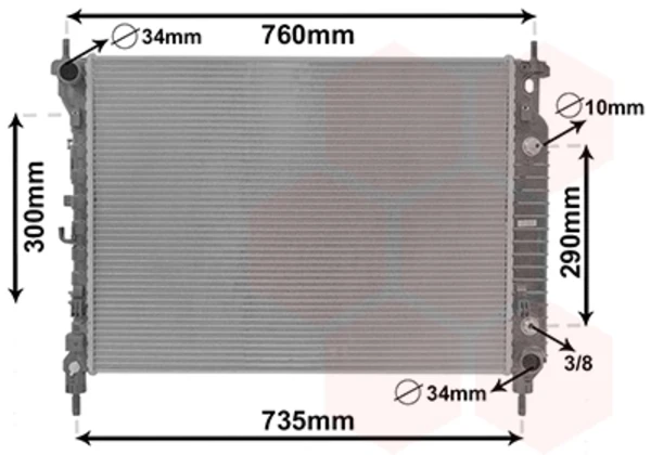 08002067 VAN Wezel radiador de calefacción