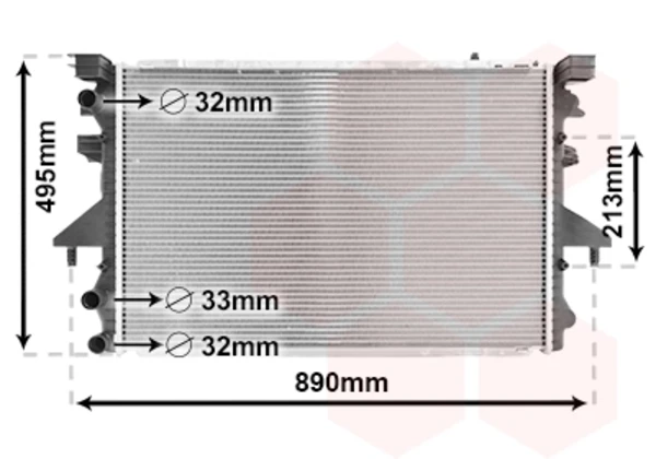 58002230 VAN Wezel radiador refrigeración del motor