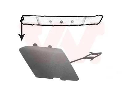 Tapa del enganche de remolcado delantera 3753587 VAN Wezel