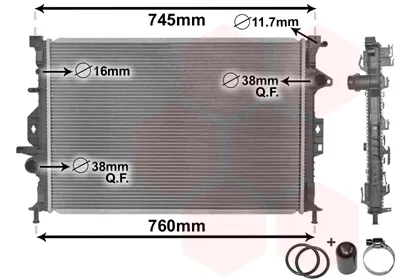 Radiador 18002425 VAN Wezel