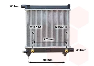 Radiador 30002064 VAN Wezel