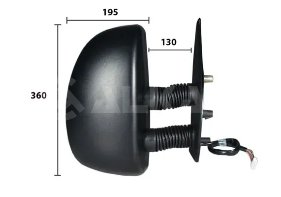 Espejo de retrovisor derecho 9257961 Alkar