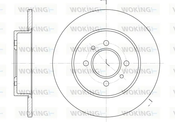 Disco de freno trasero D623900 Woking