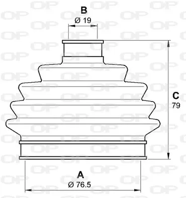 Fuelle, árbol de transmisión delantero exterior Opel Astra 51, 52, F35, M35
