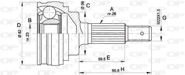 CVJ533610 Open Parts