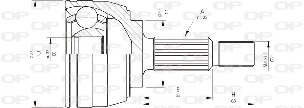 CVJ570510 Open Parts