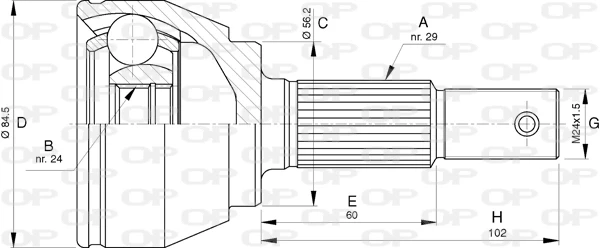 CVJ578710 Open Parts