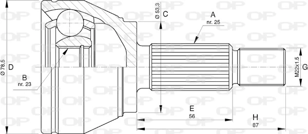 CVJ575710 Open Parts