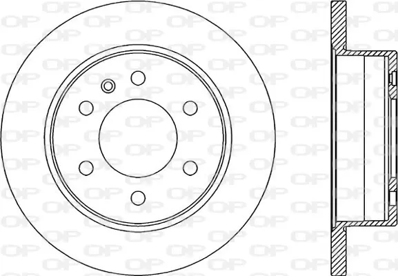 Disco de freno trasero BDA232510 Open Parts