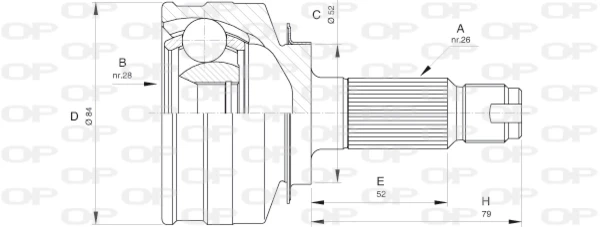 CVJ551710 Open Parts