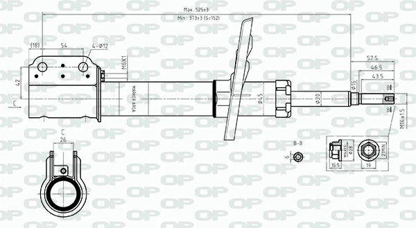 SAB8557.31 Open Parts Amortiguador delantero