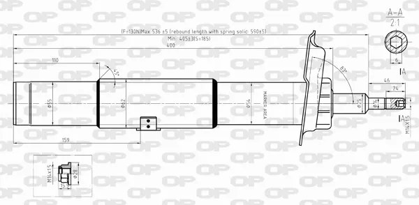 Amortiguador delantero derecho SAB834331 Open Parts
