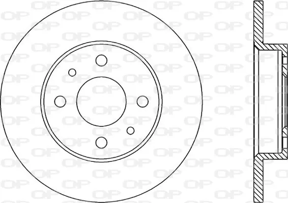 Disco de freno trasero BDA114410 Open Parts