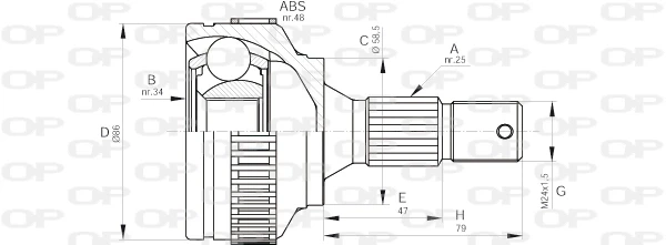CVJ559310 Open Parts