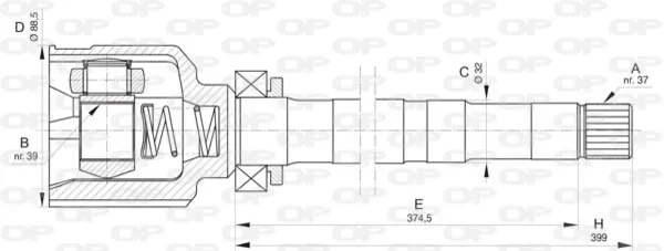 CVJ583620 Open Parts