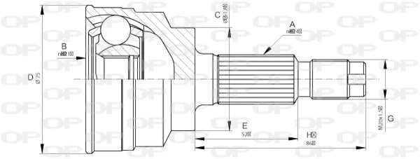 CVJ566410 Open Parts