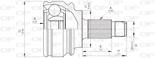 CVJ567910 Open Parts